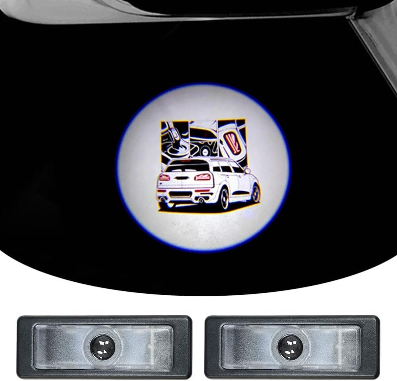 akarin 2Pcs Door Lights Logo for Mi ni r55 r56 r57 r58 r59 r60 r51 f54 f56 f55 f57 f60 f65 u25 Puddle Lights Car Door Logo Lights Projector Courtesy LED Ghost Shadow Lamps Accessories (f54) - Image 1